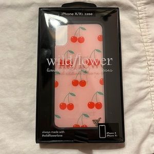 Wildflower pink and red cherries case
